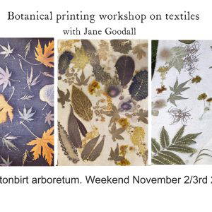 Botanical printing weekend workshop at Westonbirt arboretum Nov 1st-2nd 10-4pm